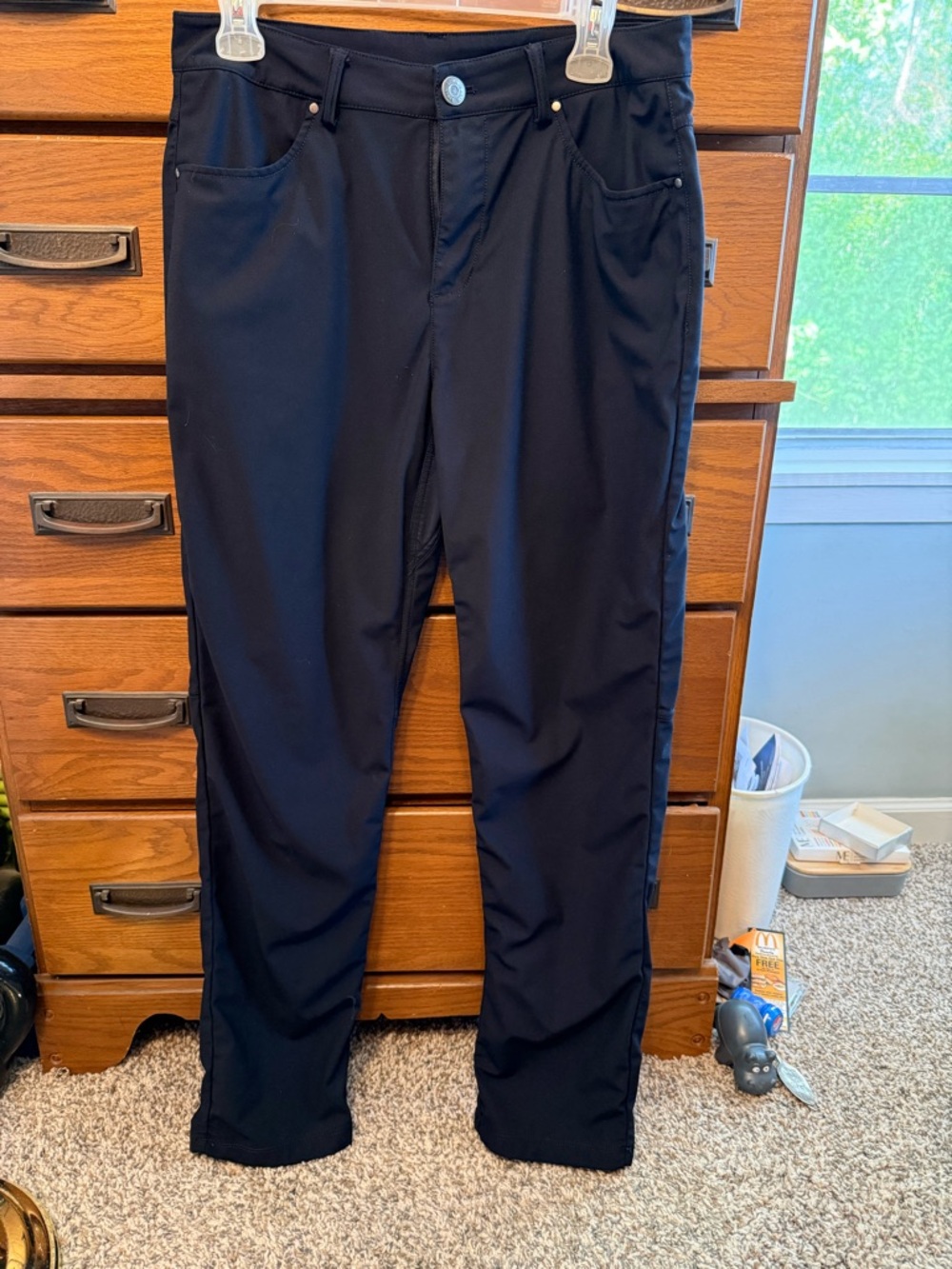 Women's Straight-Leg Black Pants Sz 8